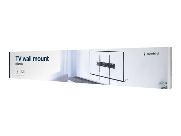 Gembird WM-70F-01 - Monteringssats (väggfäste) - fixerad - för platt panel - 40 kg - stål - svart av fin textur - skärmstorlek: 37"-70"