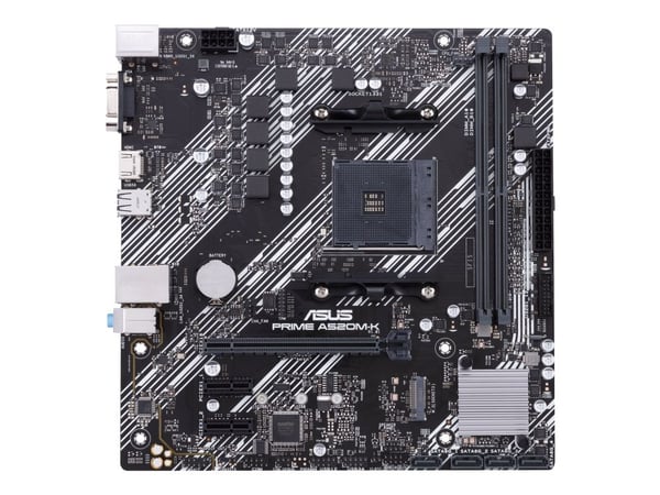 ASUS PRIME A520M-K, AMD, Socket AM4, AMD Ryzen™ 3, AMD Ryzen™ 5, AMD Ryzen™ 7, Socket AM4, DDR4-SDRAM, 64 GB