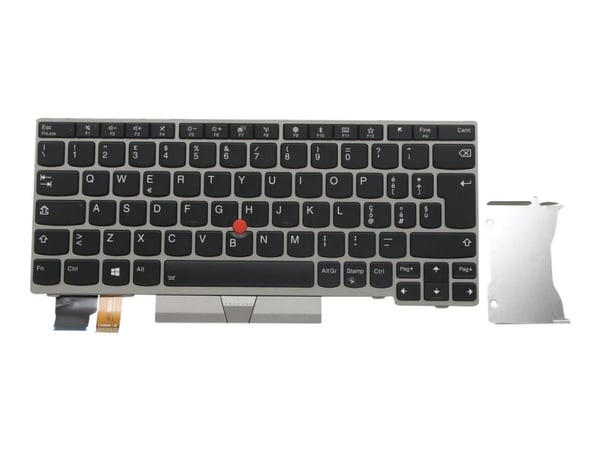 Lite-On - Erstatningstastatur for bærbar PC - med Trackpoint, UltraNav - bakbelysning - QWERTY - Italiensk - sølv - FRU - for ThinkPad L13 20R3, 20...