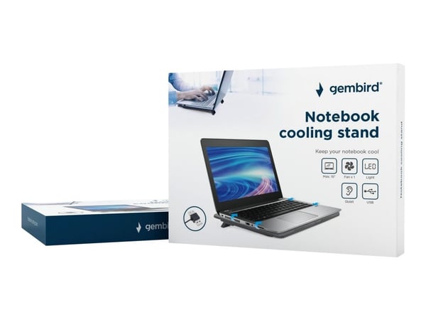 Gembird NBS-1F15-04, 38,1 cm (15"), 1 kpl, 12 cm, Musta, ABS-synteettinen, 5 V