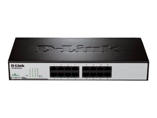 D-Link DES-1016D, Hallitsematon, Fast Ethernet (10/100), Täysin kaksipuolinen