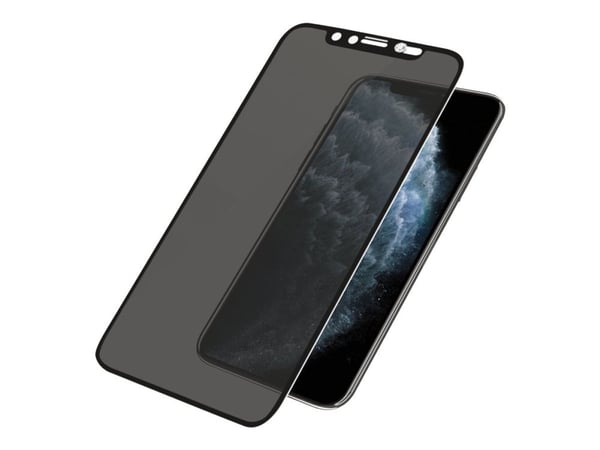 PanzerGlass CamSlider Dual Privacy - Fashion Edition - skjermbeskyttelse for mobiltelefon - glass - med personvernsfilter - 2-veis - svart - for Ap...