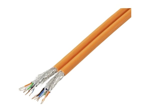 TRU COMPONENTS TC-13577060 nettverkskabel CAT 7 S/FTP 4 x 2 x 0,24 mm² + 4 x 2 x 0,24 mm² oransje 50 m