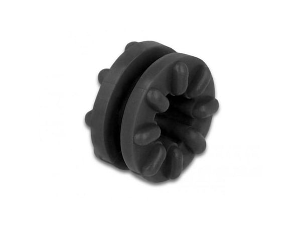 Delock - Grommet ring - svart (en pakke 10)