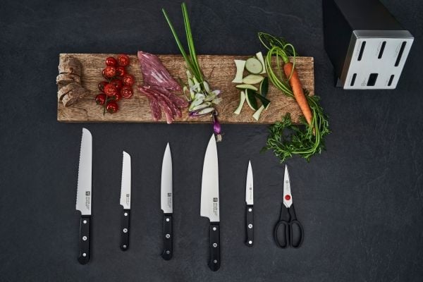 ZWILLING Gourmet Selvslibende knivblok 7-dele, Sort