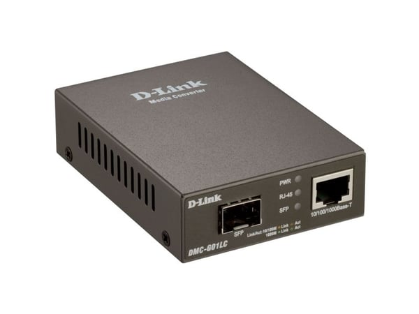 D-Link DMC G01LC - Fibermediekonverterare - 1GbE - 10Base-T, 1000Base-LX, 1000Base-SX, 1000Base-ZX, 100Base-FX, 100Base-TX, 1000Base-T - RJ-45 / SF...