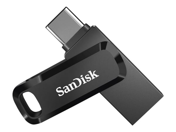 SanDisk Ultra Dual Drive, 128 GB, USB Type-A / USB Type-C, 3.2 Gen 1 (3.1 Gen 1), 150 MB/s, Liuku, Musta, Hopea