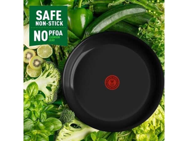 Tefal Renew Black C43206, Pyöreä, Monikäyttöinen paistinpannu, Musta, Keraaminen, Alumiini, 2,588 L