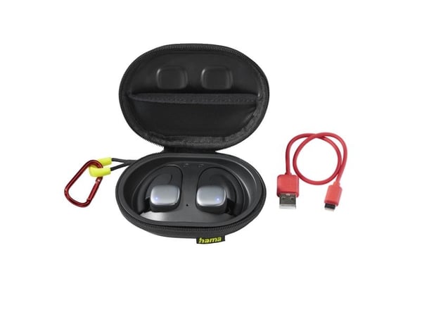 Hama Spirit Athletics, True Wireless Stereo (TWS), Idretter, Hodesett, Svart