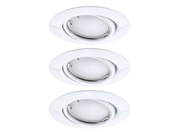 Paulmann Base, Innsunket spotlight, 1 ampuller, LED, 14,7 W, 6500 K, Hvit