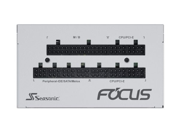 Seasonic FOCUS GX-1000 ATX2.4 WHITE hvit 6x PCIe-kabelhåndtering 1000 - Strømforsyning - ATX