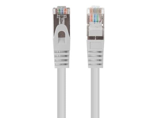 Lanberg - Koblingskabel - RJ-45 (hann) til RJ-45 (hann) - 5.7 mm - F/UTP (ScTP) - CAT 6 - uten hindringer, flertrådet - gray (RAL 7035) (en pakke 10)