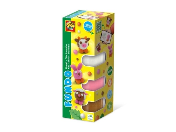 SES Creative 00811, Modelleringsleire, Brun, Oransje, Rosa, Hvit, Barn, 6 stykker, Plastpotte, Gutt/Jente
