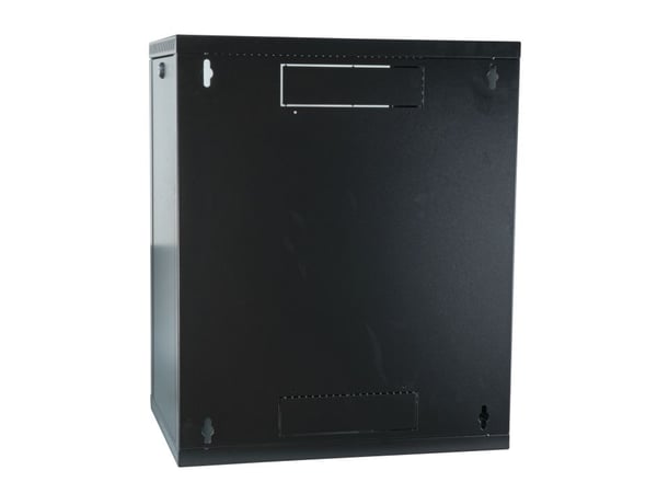 EFB Elektronik 691718VTS.60, Veggmonterbar hylle, 18U, 50 kg, Nøkkellås, Svart