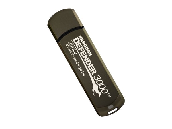 Kanguru Encrypted Defender 3000 - USB-flashstasjon - kryptert - FIPS 140-2 Level 3 - 32 GB - USB 3.2 Gen 1 - TAA-samsvar