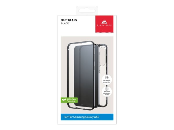 Black Rock 226351, Rund (shell case), Samsung, Galaxy A55, 16,8 cm (6.6"), Sort, Gjennomsiktig