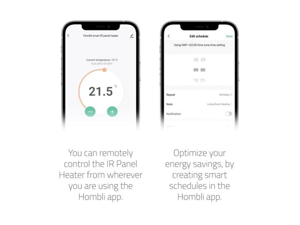 Hombli smart infrarød varmeplate 350 W (HBIR-0109)