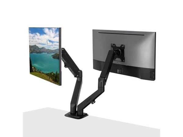 Lindy Dual Mount Desktop kaasujousivarsi - Musta (40708)