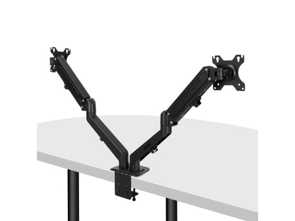 Lindy Dual Mount Desktop kaasujousivarsi - Musta (40708)