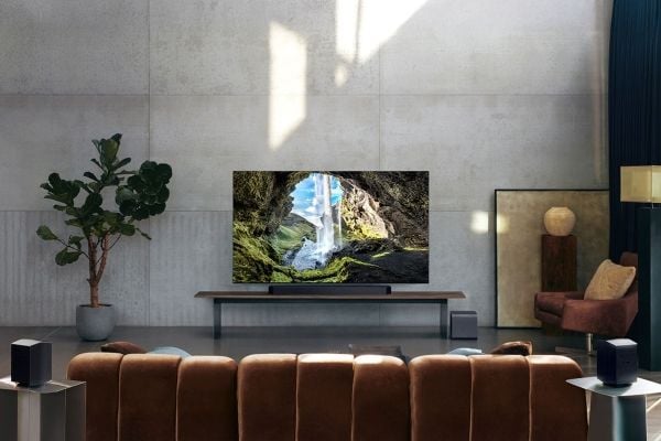 Samsung Q-series HW-Q995GF, 11.1.4 kanaler, DTS:X, Dolby TrueHD, Dolby Atmos, DTS Digital Surround, Dolby Digital, Game Pro, Trådløs, Separat, Tita...