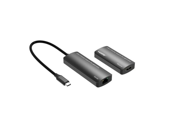 MicroConnect - Videoforlenger - HDMI, USB-C - over CAT 6 - opp til 30 m