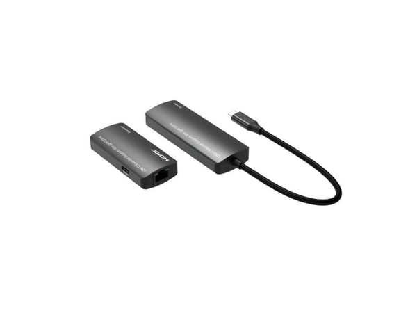 MicroConnect - Videoforlenger - HDMI, USB-C - over CAT 6 - opp til 30 m