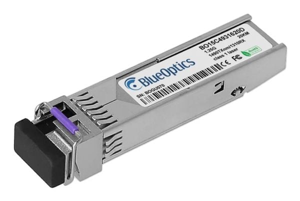 BlueOptics BO15C4931620DIN, Fiberoptikk, 1250 Mbit/s, SFP, LC, BX-D, 20000 m