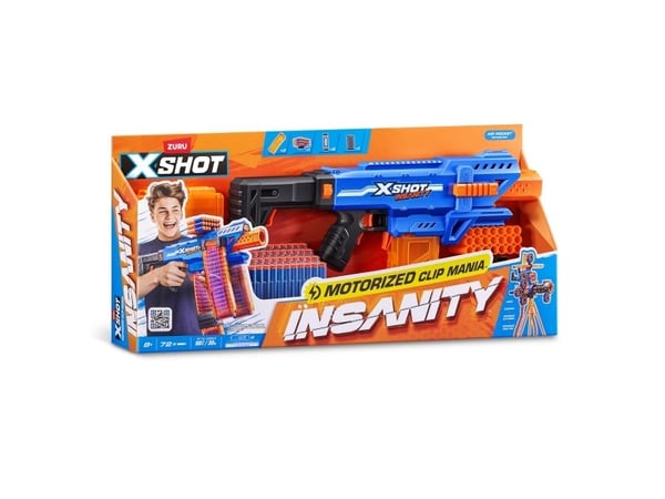 XSHOT Insanity Motorized Clip Mania (72 Darts)