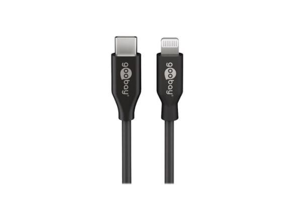 goobay - Lightning-kabel - USB-C hann til Lightning hann - 1 m - svart