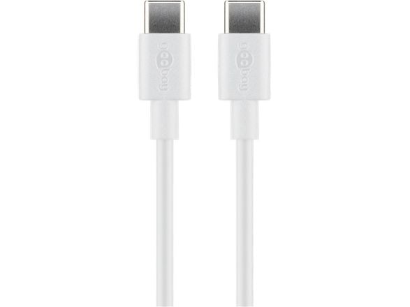 USB-kabel Goobay USB-C til USB-C 0,5 m hvit (JAB-4780424)