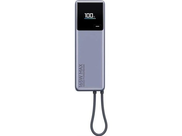Xiaomi 165W Power Bank (integrert kabel) | 10000mAh | USB-C | Grå
