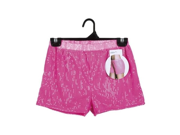 Paillet hotpants neon pinkki