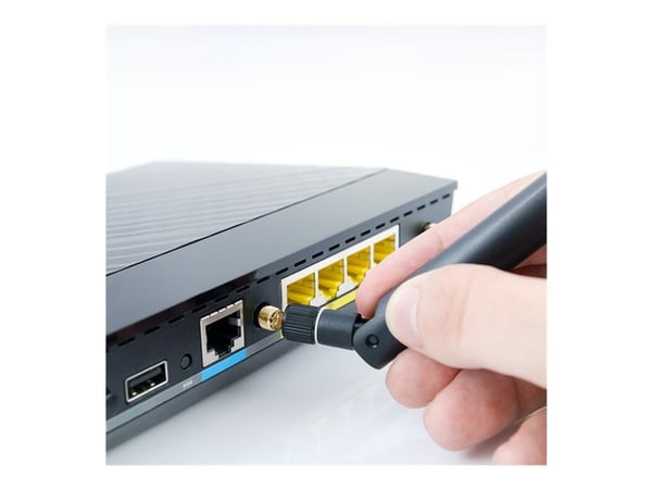 Qoltec - Antenne - gummiduck - Wi-Fi - 5 dBi - rundtstrålende - innendørs (en pakke 2)