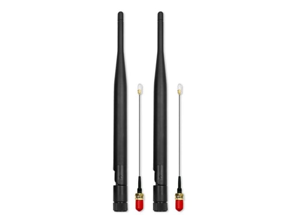 Qoltec - Antenne - gummiduck - Wi-Fi - 5 dBi - rundtstrålende - innendørs (en pakke 2)