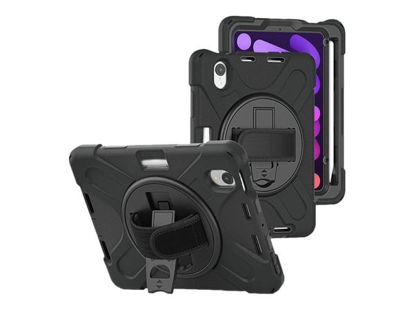 eSTUFF - Tabletin takakuori - silikoni, polykarbonaatti - musta - 7,9" - Apple iPad mini (6. sukupolvi) (ES683002-BULK)