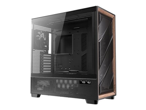 Antec Flux Pro - FT - utökad ATX - genomskinlig sidopanel (härdat glas) - ingen strömförsörjning - USB/ljud