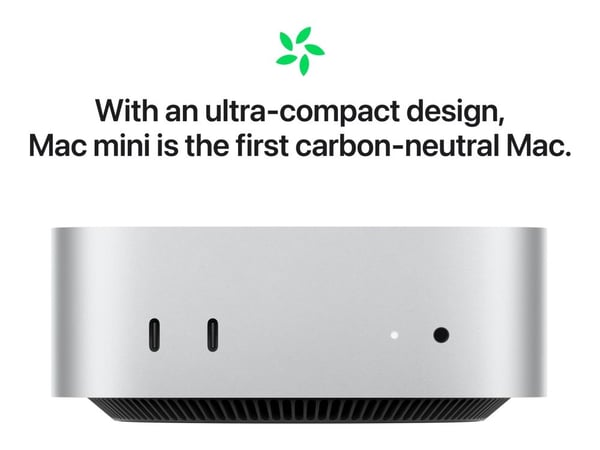 Apple Mac mini - M4 Pro - RAM 24 GB - SSD 512 GB - Apple M4 Pro 16-core - Gigabit Ethernet, IEEE 802.11ax (Wi-Fi 6E), Bluetooth 5.3 - macOS Sequoia...