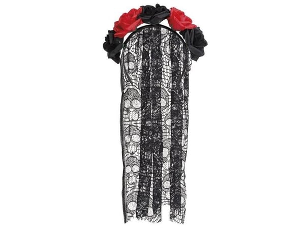 Boland 97064, Fancy kjole tiara, Voksen, Hunkjønn, Polyester, Polypropylen (PP), Sort, Rød, 50 g