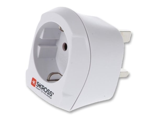 Skross 1.500230-E power plug adapter Type D (UK) Type C (Europlug) White