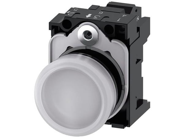 Siemens 3SU1102-6AA60-3AA0, 30 mm, 60 mm, 80 mm, 1 kpl, Valkoinen, Tšekin tasavalta