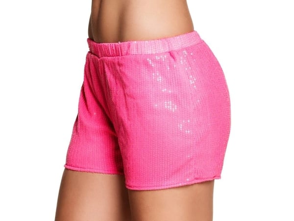 Paillet hotpants neon pinkki