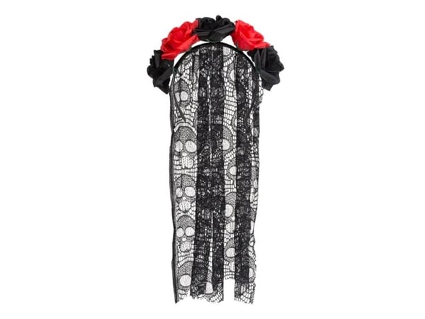 Boland 97064, Fancy kjole tiara, Voksen, Hunkjønn, Polyester, Polypropylen (PP), Sort, Rød, 50 g