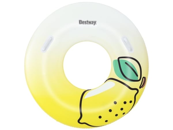 Bestway oppblåsbar svømme­ring med håndtak CYTRYNKA 114 cm 36448