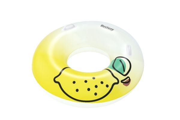 Bestway oppblåsbar svømme­ring med håndtak CYTRYNKA 114 cm 36448