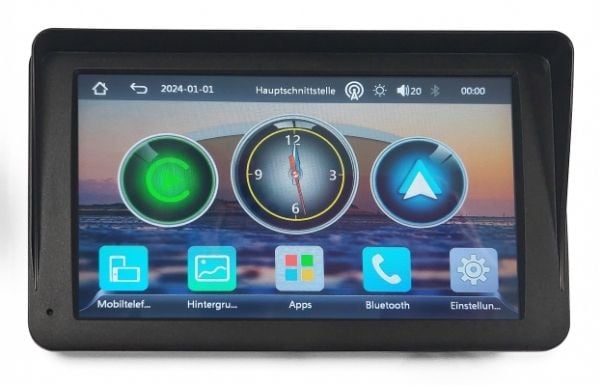 Technaxx TX-320, Sort, 17,8 cm (7"), 802.11b, 802.11g, Wi-Fi 4 (802.11n), Wi-Fi 5 (802.11ac), 5 GHz, 10 m, 87,5 - 108 MHz