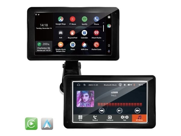 Technaxx TX-320, Sort, 17,8 cm (7"), 802.11b, 802.11g, Wi-Fi 4 (802.11n), Wi-Fi 5 (802.11ac), 5 GHz, 10 m, 87,5 - 108 MHz