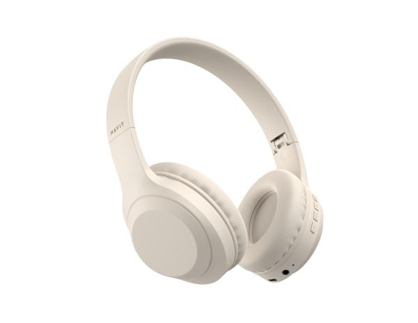 Havit H628BT, Kabel & Trådlös, Musik, 116 g, Headset, Beige