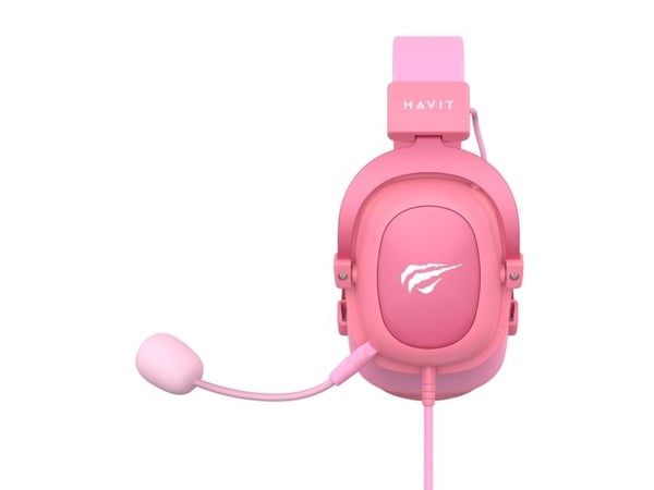 Havit 6950676215465, Koblet med ledninger (ikke trådløs), 20 - 20000 Hz, Spilling, Hodetelefoner, Rosa
