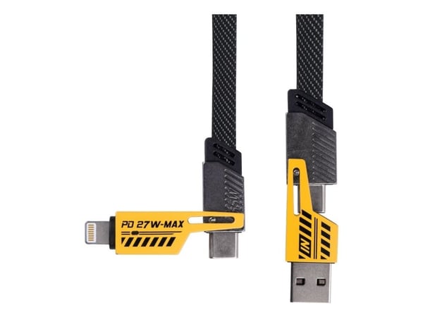 Akyga AK-USB-57, 1 m, USB C, USB C/Lightning, USB 2.0, 0,48 Gbit/s, Monivärinen