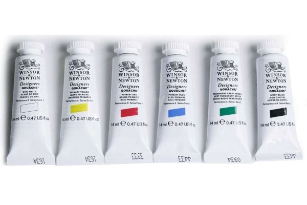 Designers Gouache primærsett 6x14 ml Designers Gouache primærsett 6x14 ml